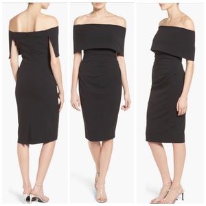 NWT Vince Camuto Popover Cocktail Dress Black Size 6